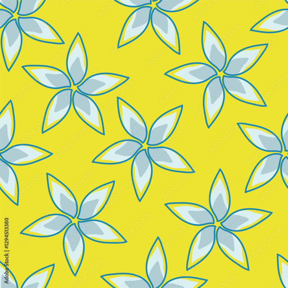 Fototapeta premium White flowers vector lace seamless pattern