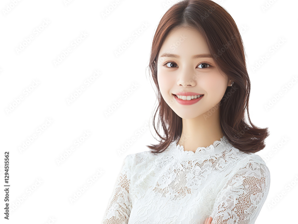 Elegant woman in a white dress smiles gracefully, beauty, fashion, lifestyle photography. Elegant woman in a white dress smiles gracefully, beauty, fashion, lifestyle photography.
