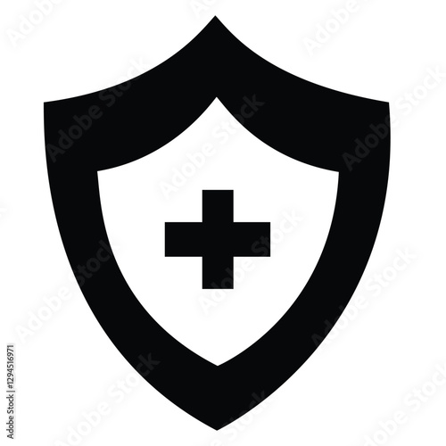 A medicine icon representing healthcare, pharmacy, and medical treatment.
