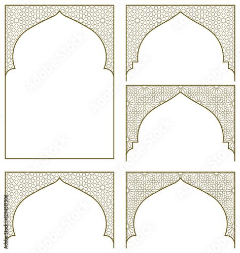 Islamic Arch Design Templates