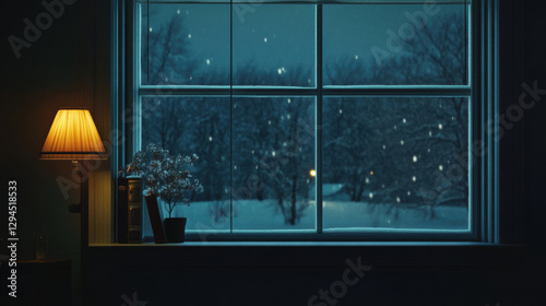 Hotel window night view scenery landscape interior inspiration backdrop wallpaper background