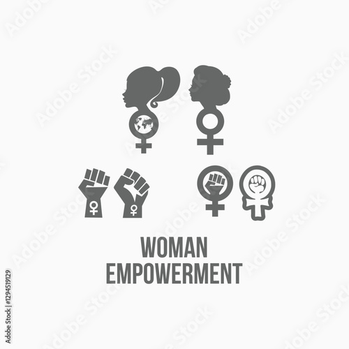 Women resist symbol fist Feminism vector 