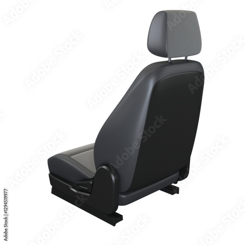 Illustration 3D Car Seat Gray Leather Fabric Premium Comfort Design