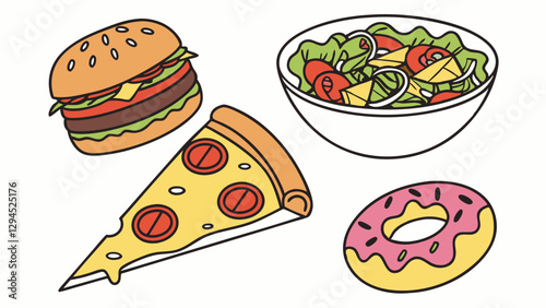 vector illustration of a pizza