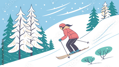 girl with snowboard