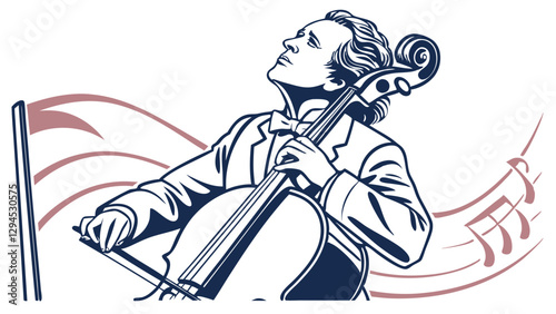 vector illustration of an angel