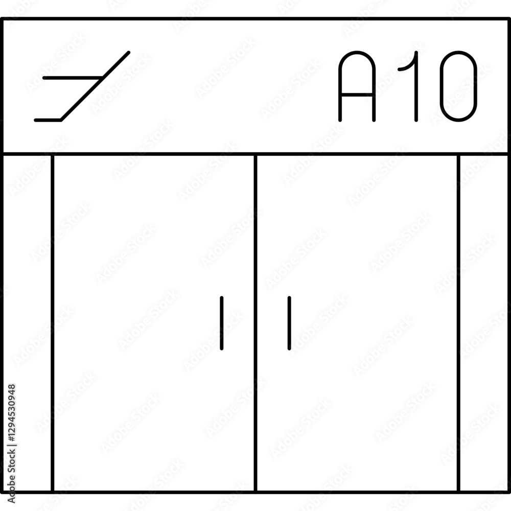 Boarding Gate icon single vector illustration