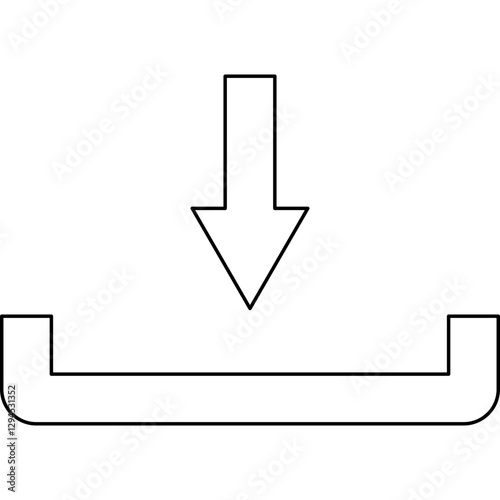 Download icon single vector illustration