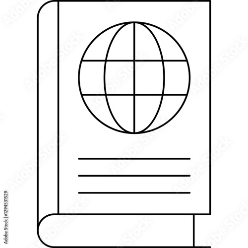 Geography Book icon single vector illustration