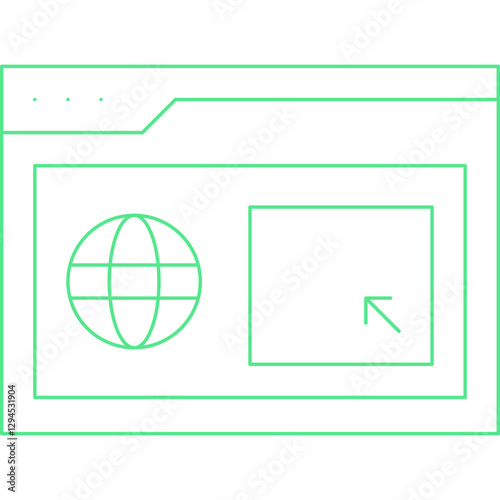 Browser icon single vector illustration