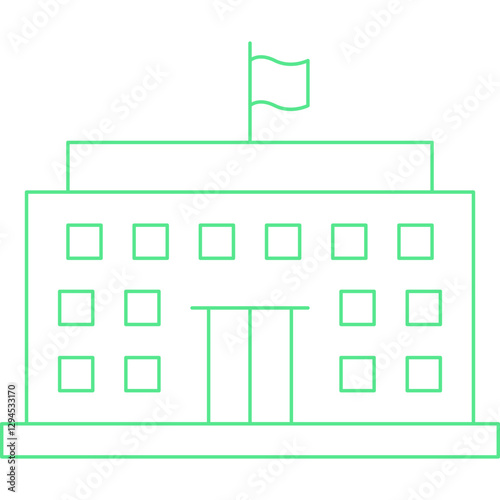 Embassy icon single vector illustration