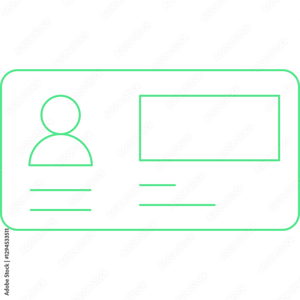 Identification Card icon single vector illustration Identification Card icon single vector illustration