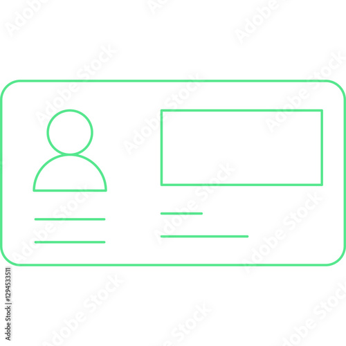 Identification Card icon single vector illustration