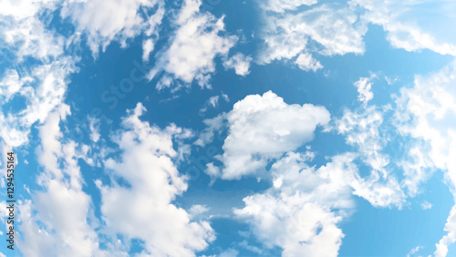 The daytime sky is sunny. Blue sky with white clouds. heaven on a sunny day