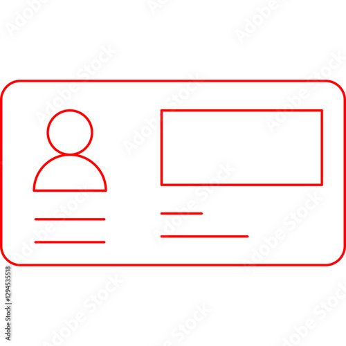 Identification Card icon single vector illustration