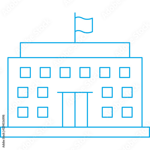 Embassy icon single vector illustration