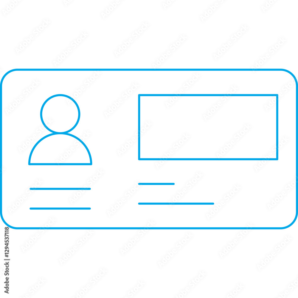 Identification Card icon single vector illustration Identification Card icon single vector illustration