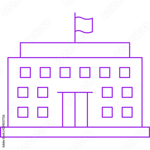 Embassy icon single vector illustration