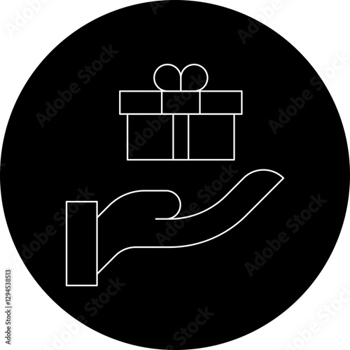 Hand over icon single vector illustration