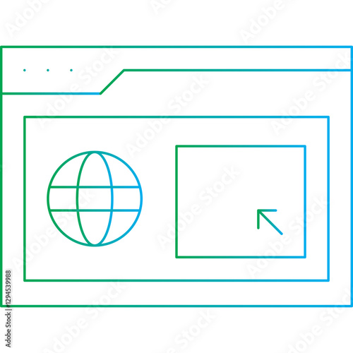 Browser icon single vector illustration