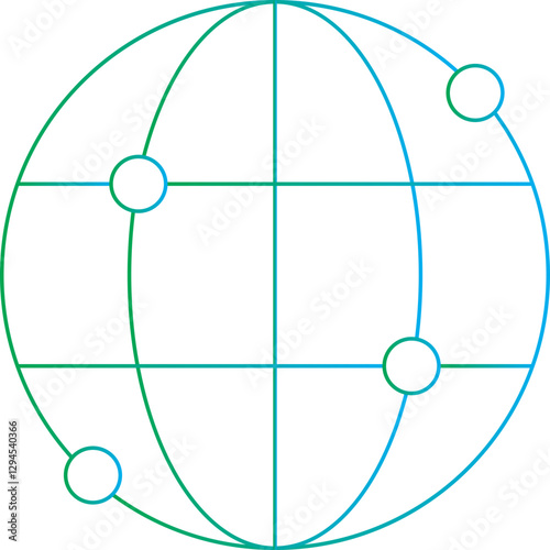 Global icon single vector illustration