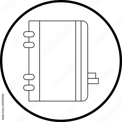 Diary icon single vector illustration