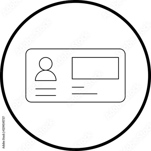 Identification Card icon single vector illustration