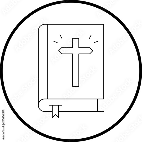 Bible icon single vector illustration