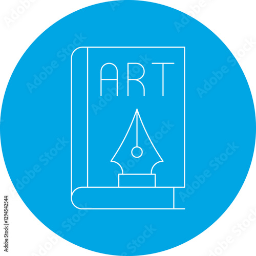 Art Book icon single vector illustration