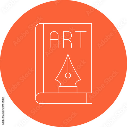 Art Book icon single vector illustration