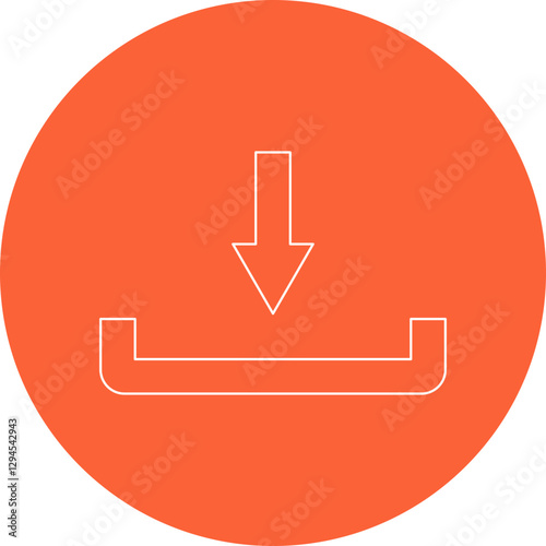 Download icon single vector illustration
