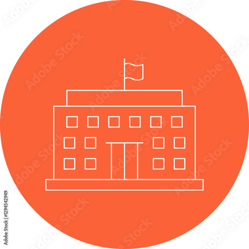 Embassy icon single vector illustration