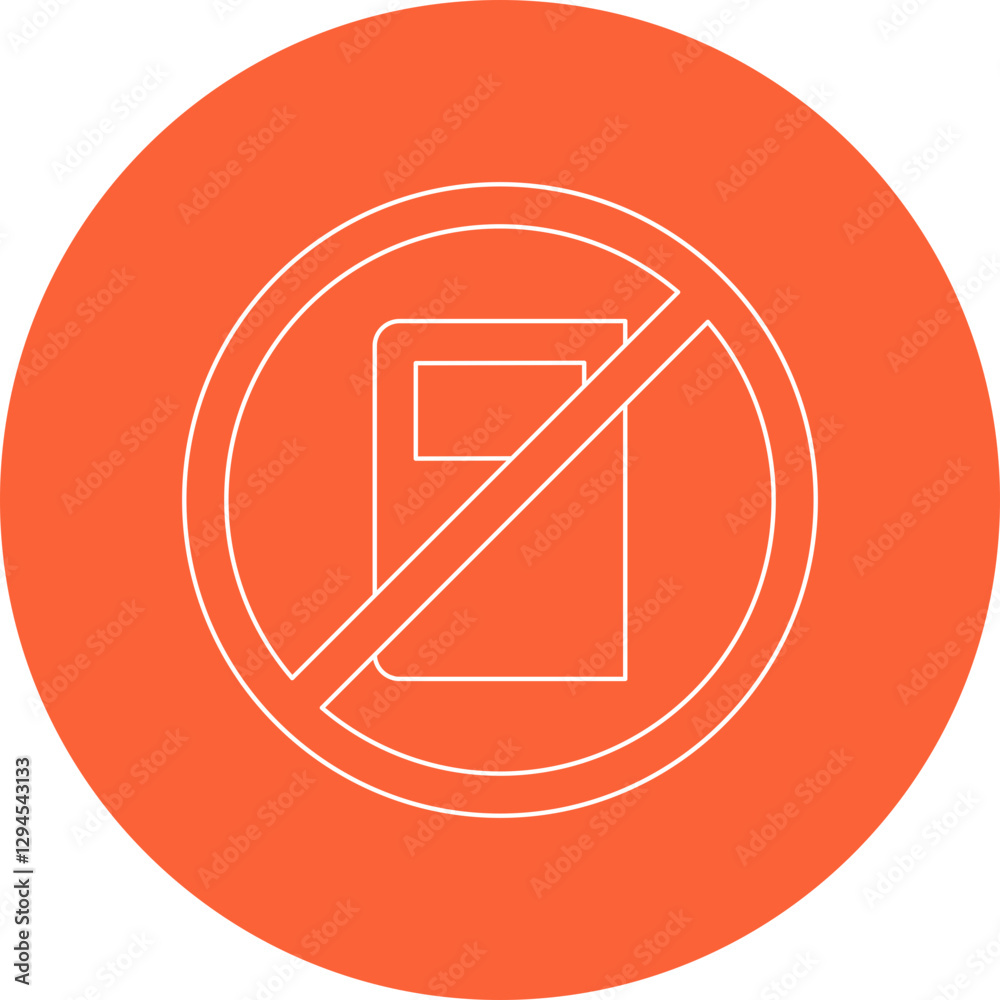 Illegal Book icon single vector illustration Illegal Book icon single vector illustration