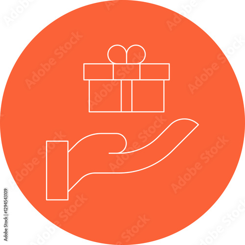 Hand over icon single vector illustration