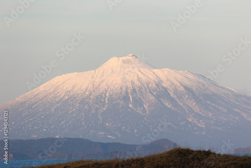 Tyatya volcano in winter, Kunashir, South Kuriles. Russia photo