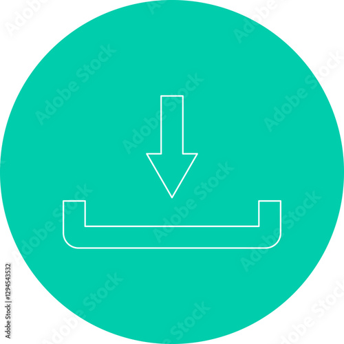 Download icon single vector illustration