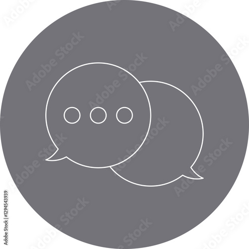 Chat icon single vector illustration