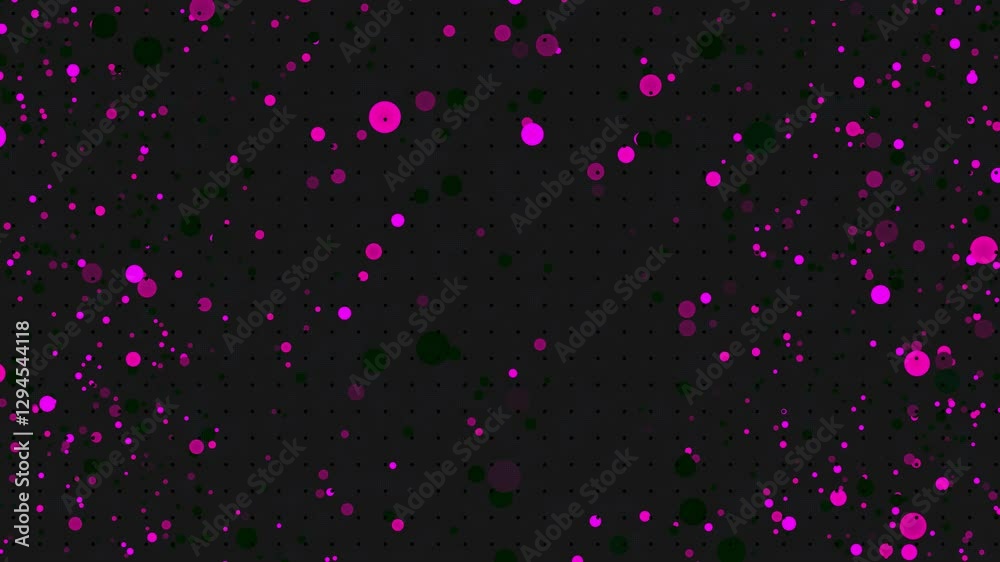 abstract pink particles bouncing background loop, cyber security, cyber space loop, technology background, cyber security concept. loop with chaos