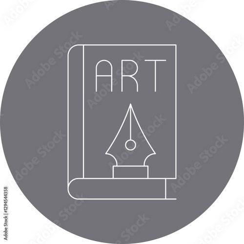 Art Book icon single vector illustration