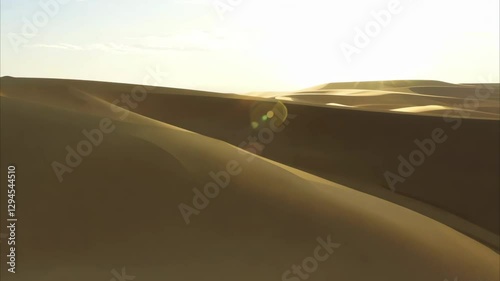 Horizontal video, desert at sunset, dunes