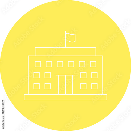 Embassy icon single vector illustration