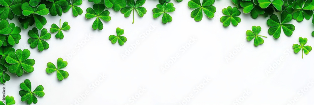 Four leaf clover background with central blank space for text, Saint Patrick's Day concept, AI generative design, lucky, Saint Patrick's Day Four leaf clover background with central blank space for text, Saint Patrick's Day concept, AI generative design, lucky, Saint Patrick's Day