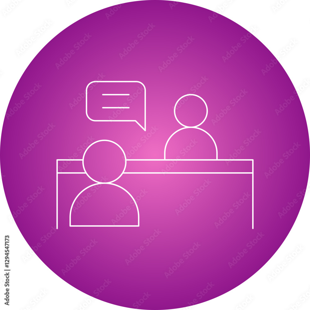 Interview icon single vector illustration Interview icon single vector illustration
