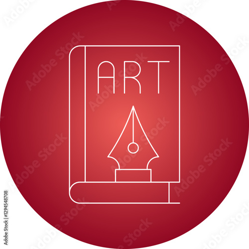 Art Book icon single vector illustration