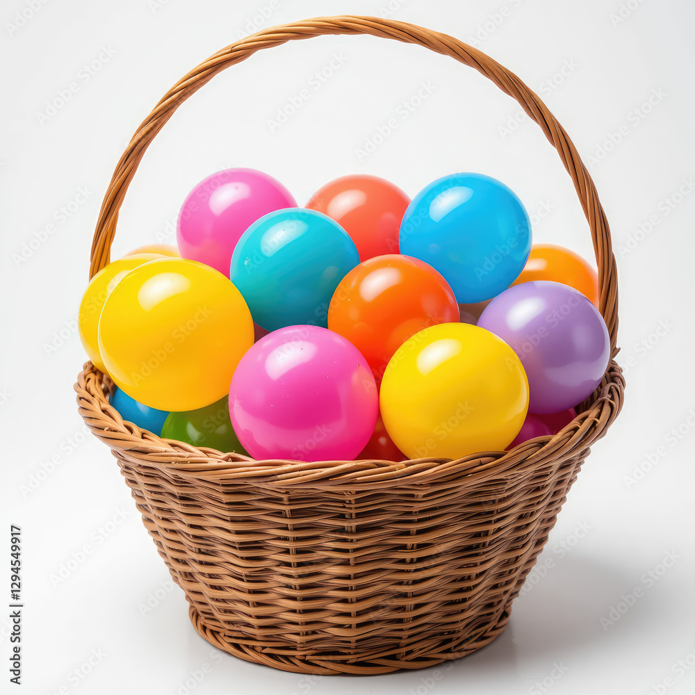 Colorful Easter Basket Balls Colorful Easter Basket Balls