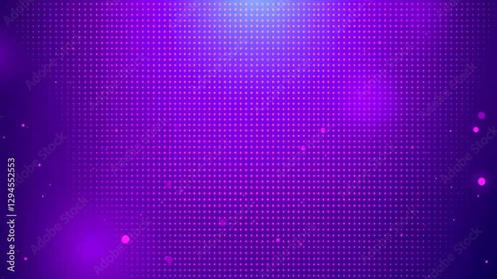 A high-tech abstract background featuring a glowing purple digital grid with subtle light flares and bokeh effects. Perfect for technology, sci-fi, and futuristic themes.