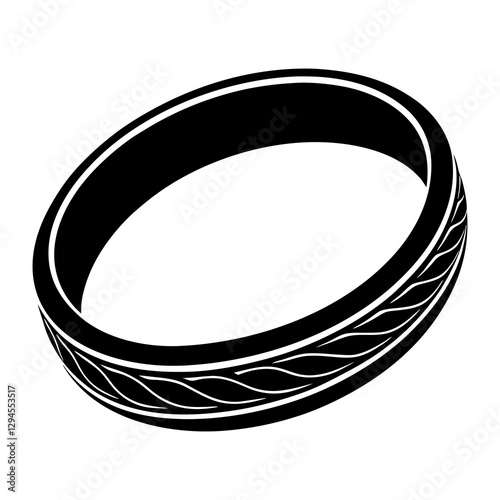 Bangle silhouette vector