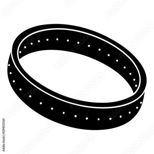 Bangle silhouette vector