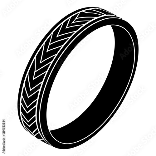 Bangle silhouette vector