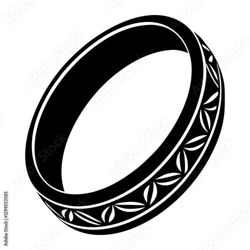 Bangle silhouette vector